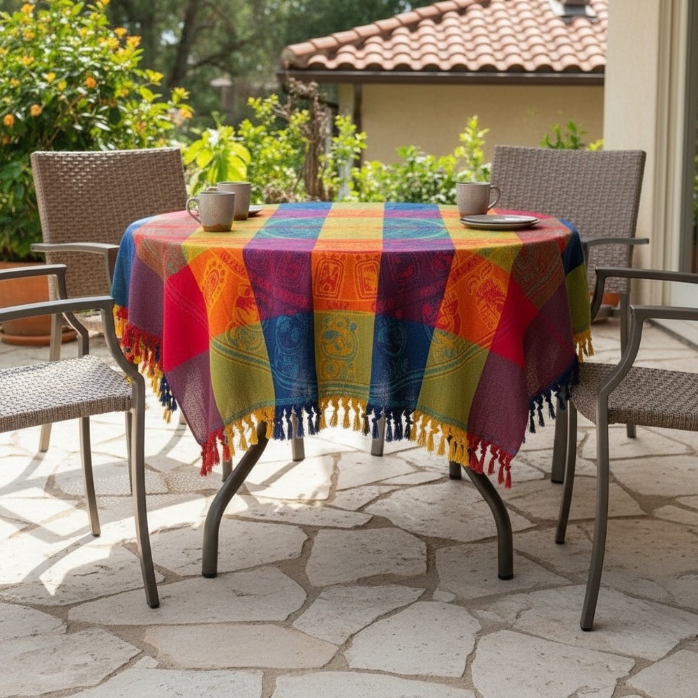 🏳️‍🌈 Aztec Calendar Throw Blanket - Picture 3 of 6